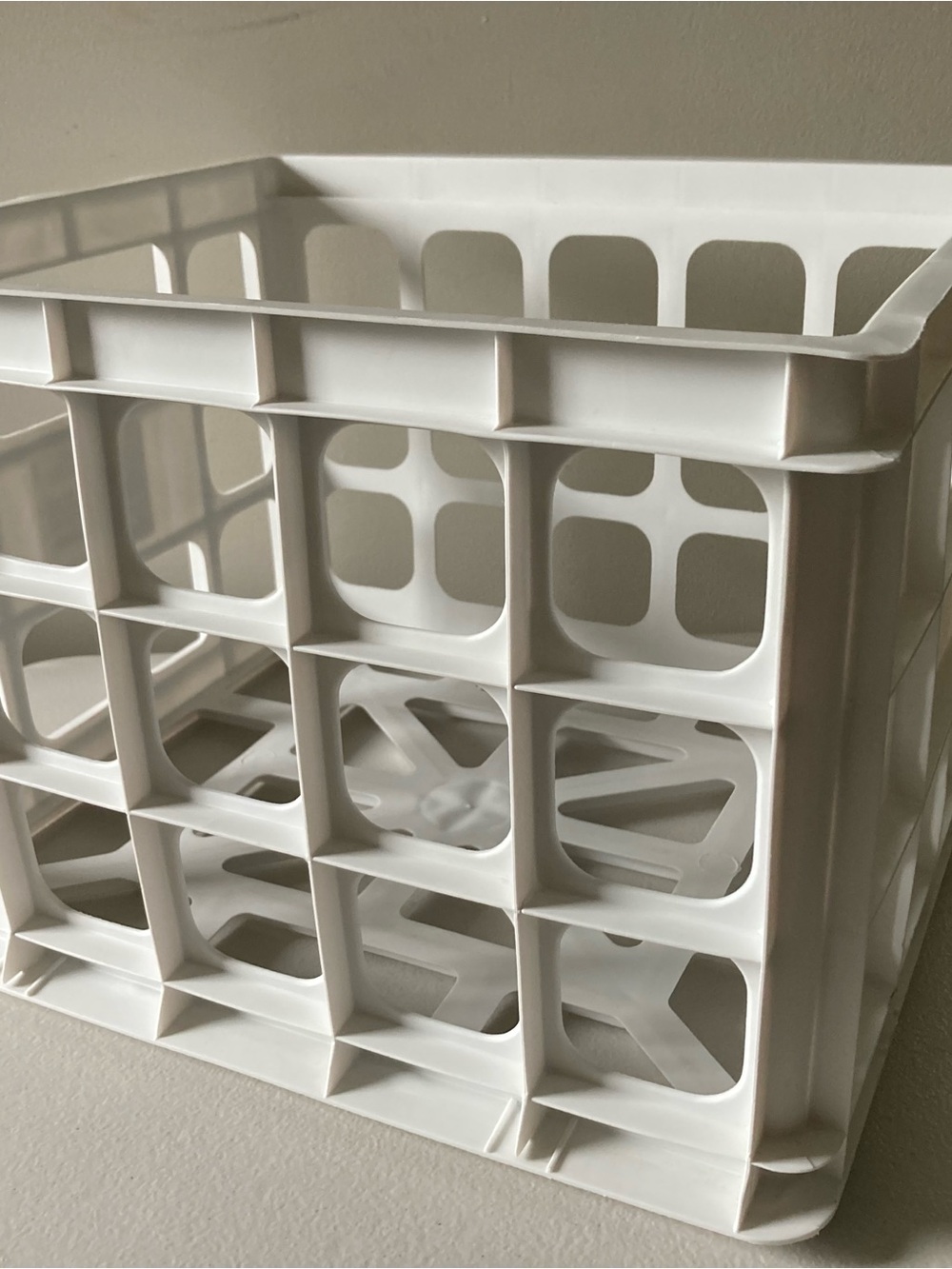 Sterilite White Plastic Storage File Crate, Freestanding Square, 2007